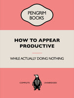 poster-print-how-to-appear-productive-funny-vintage-book-cover-sarcastic-self-help-pink