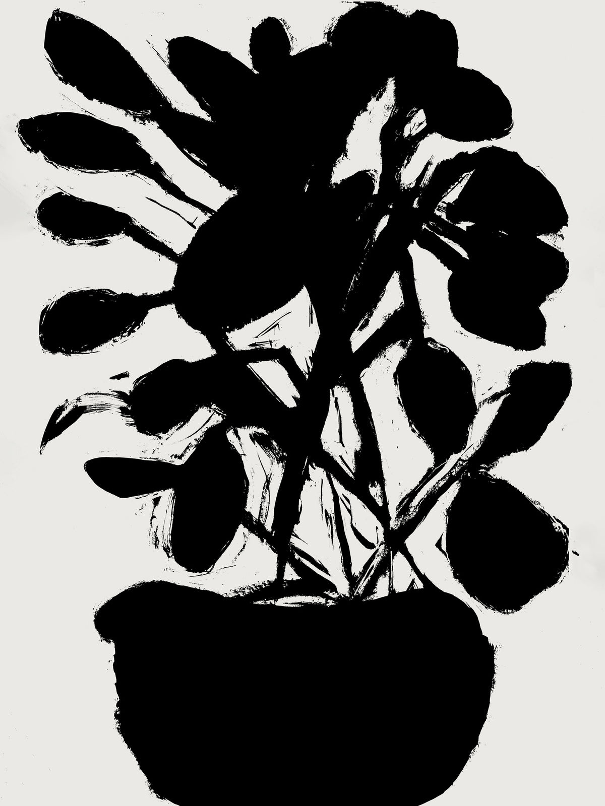 framedcanvas-print-potted-plant-silhouette-no1