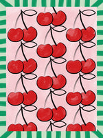 framedcanvas-print-red-cherries-on-a-pink