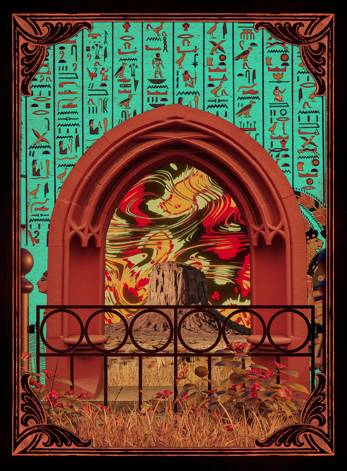 framedposter-print-hieroglyphic-gate