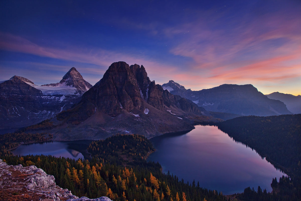 aluminium-print-twilight-at-mount-assiniboine