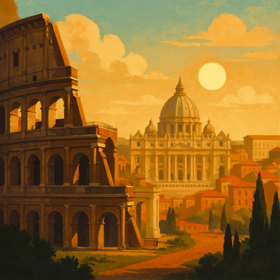 poster-print-rome-at-golden-dawn