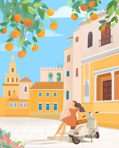 poster-print-seville-oranges-spain