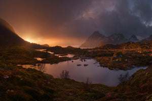 modern-3-piece-aluminium-print-sunrise-over-lofoten