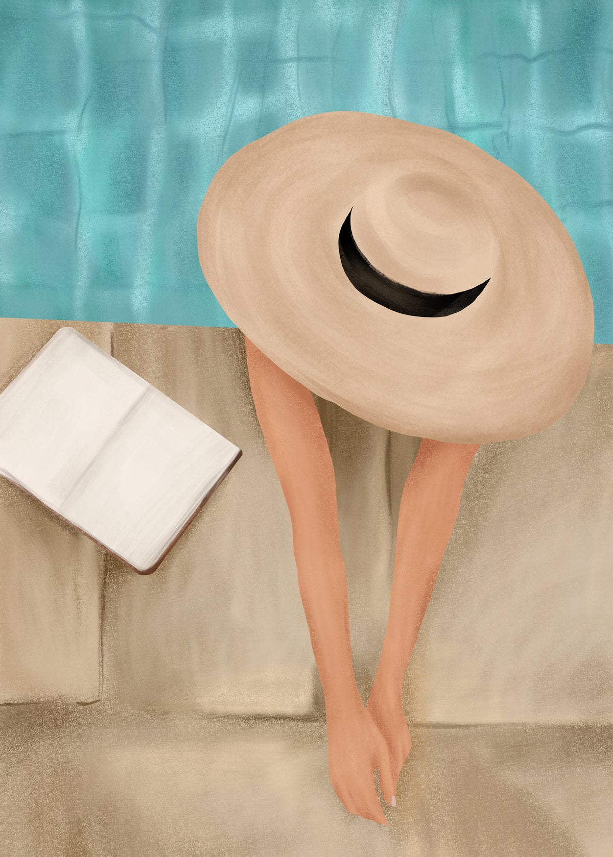 acrylic-print-on-the-edge-of-the-pool-ii