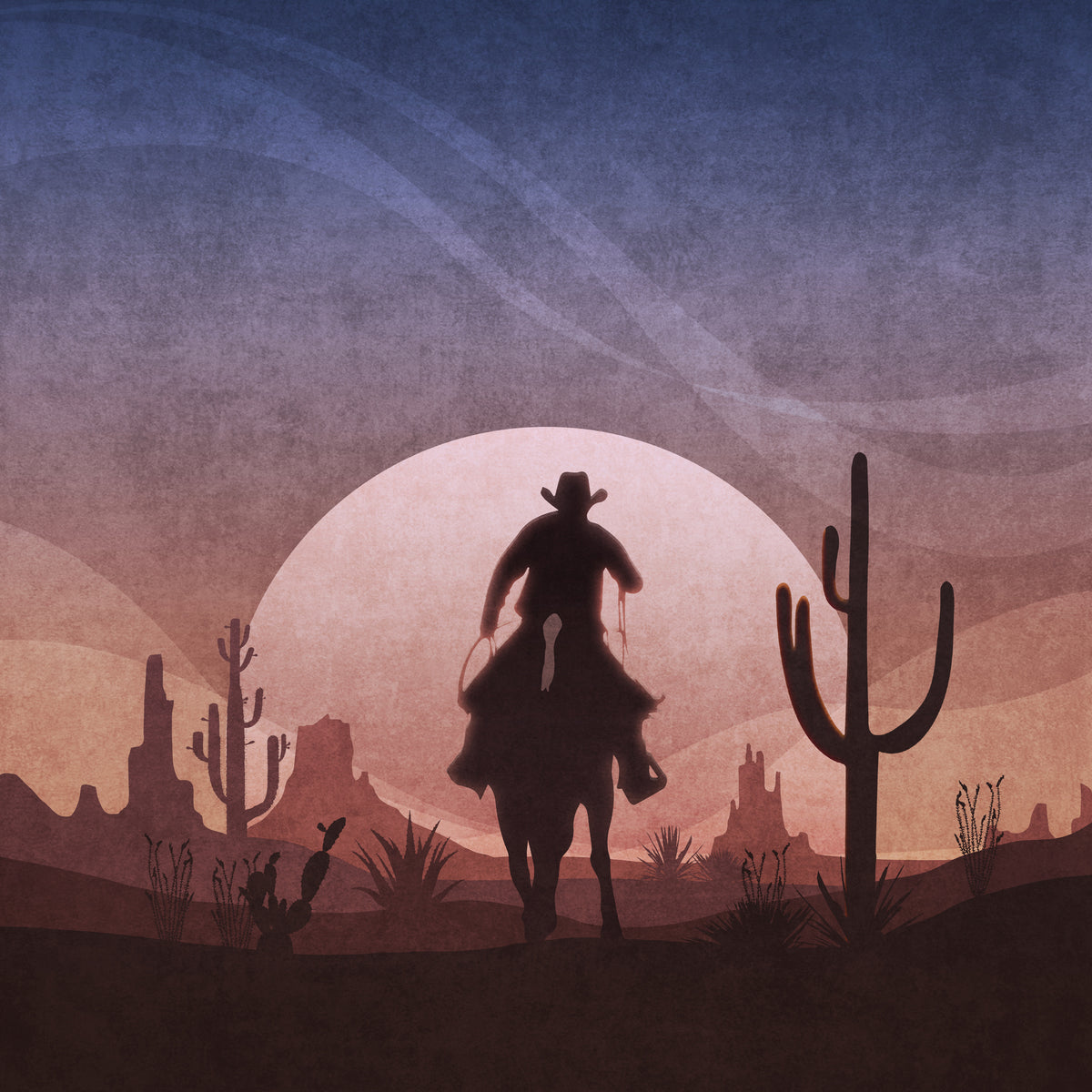 canvas-print-desert-cowboy-sunset