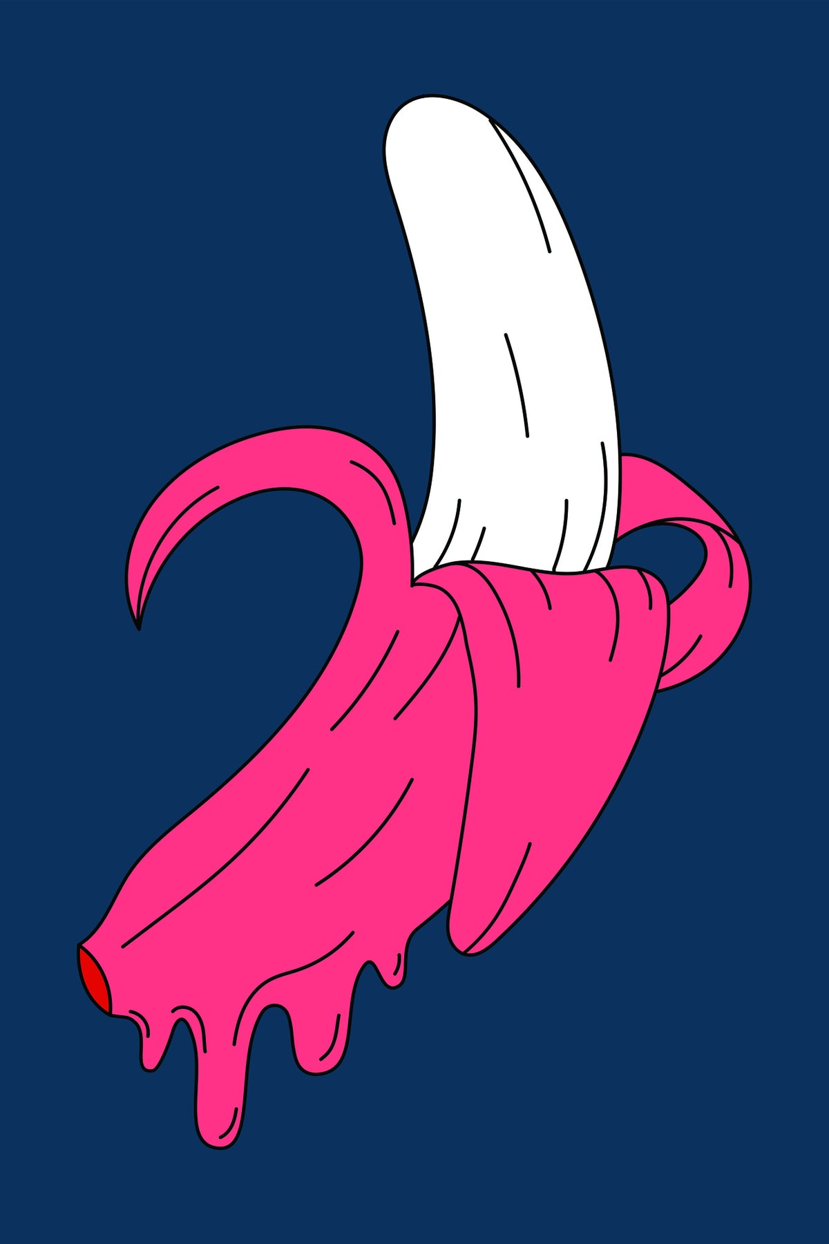 framedposter-print-melting-banana