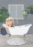 aluminium-print-lion-takes-a-bath