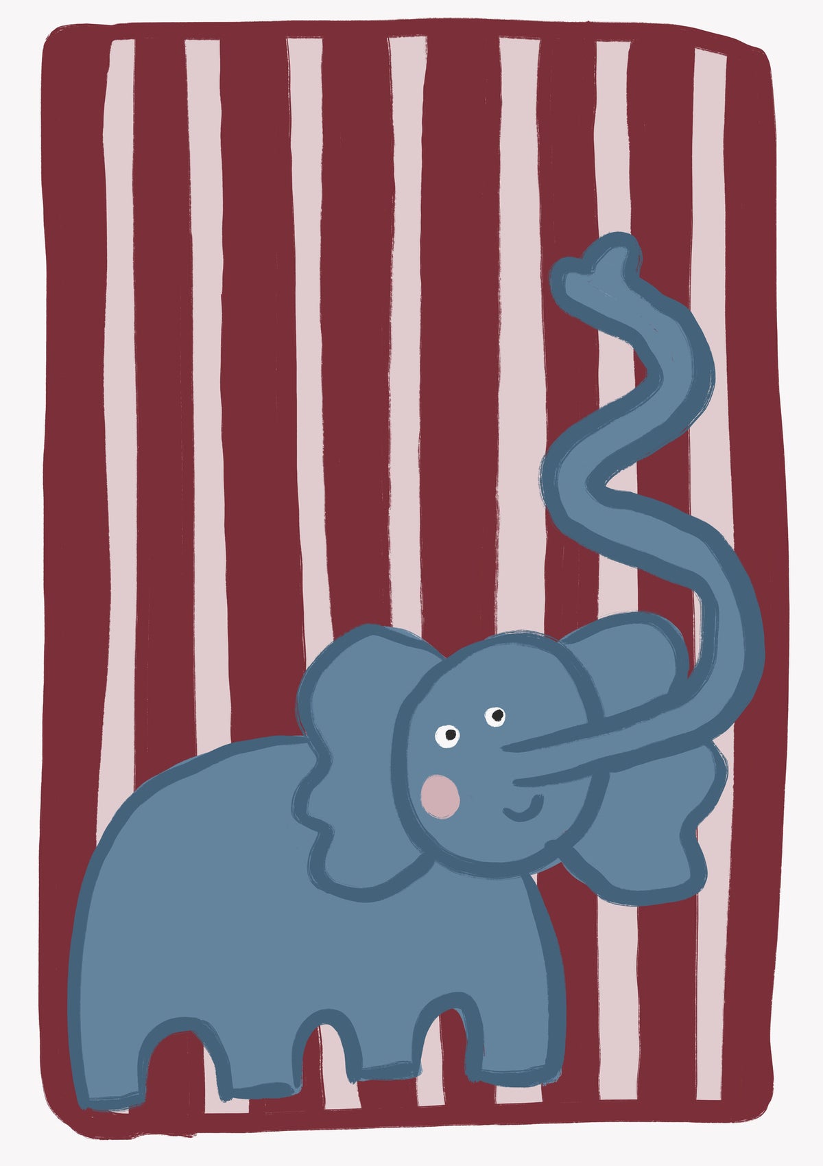 framedcanvas-print-curious-blue-elephant
