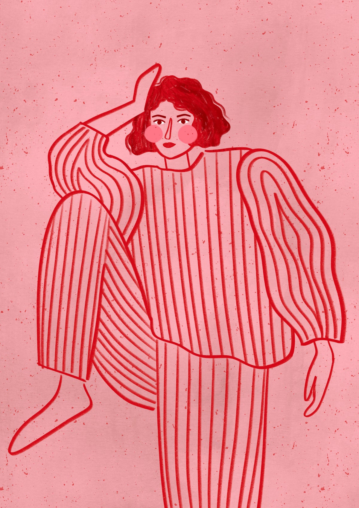 framedposter-print-the-woman-with-the-striped-pyjama