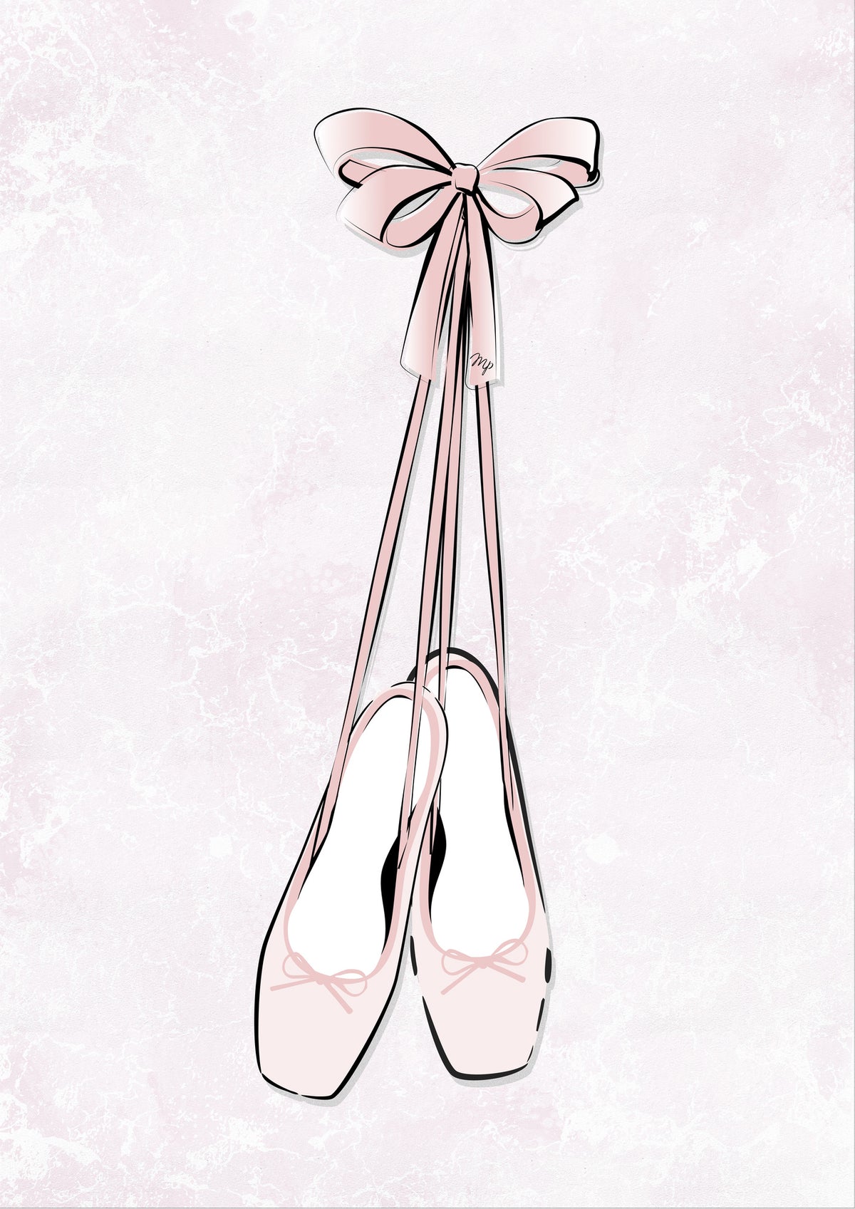 poster-print-pink-ballet-shoes