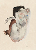 acrylic-print-crouching-nude-in-shoes-and-black-stockings-1912