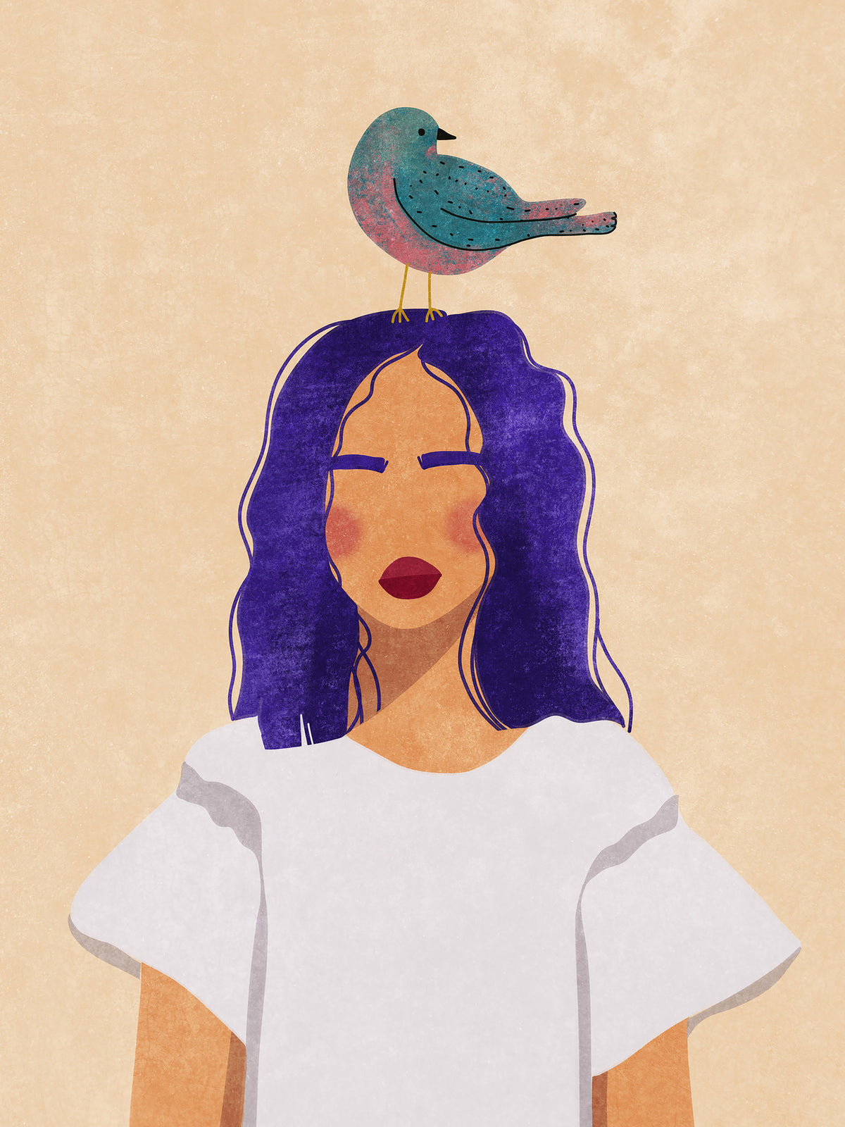 aluminium-print-girl-with-bird