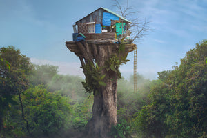 3-piece-aluminium-print-house-in-the-sky