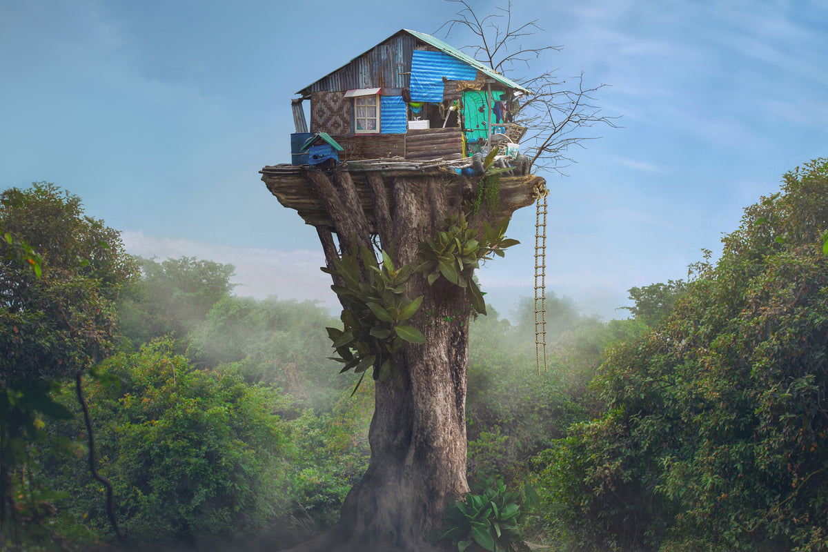 3-piece-aluminium-print-house-in-the-sky