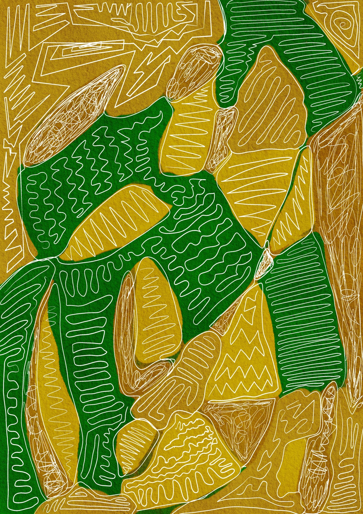 canvas-print-gold-and-green-abstract