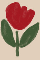 acrylic-print-red-tulip-painting