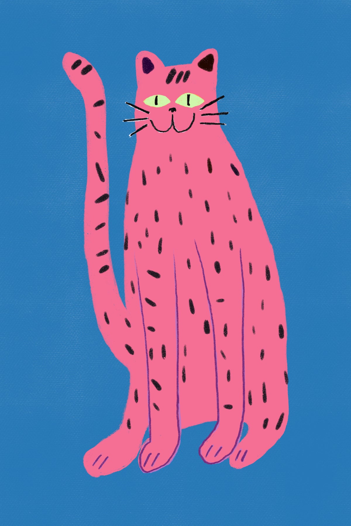 framedcanvas-print-portrays-a-playful-pink-cat