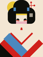poster-print-geisha-girl-geometric-illustration