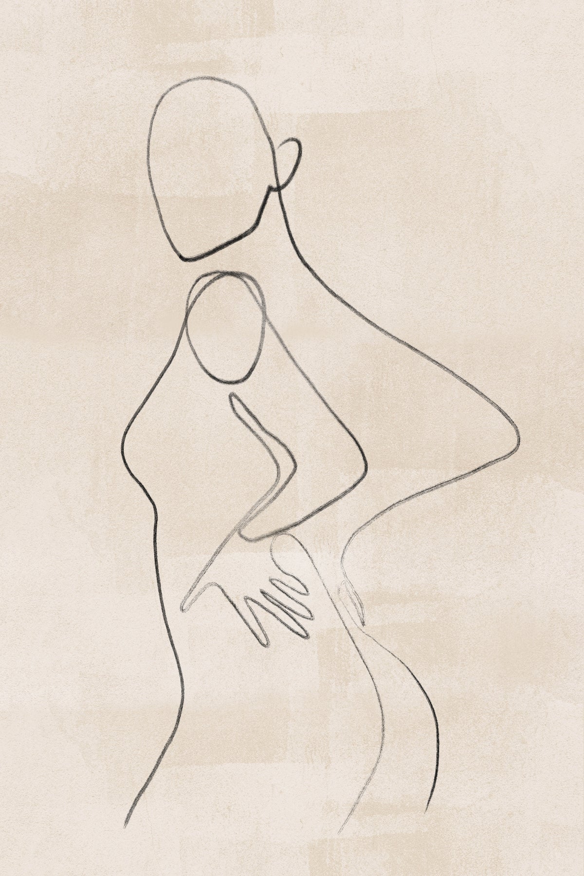 aluminium-print-embrace-line-drawing
