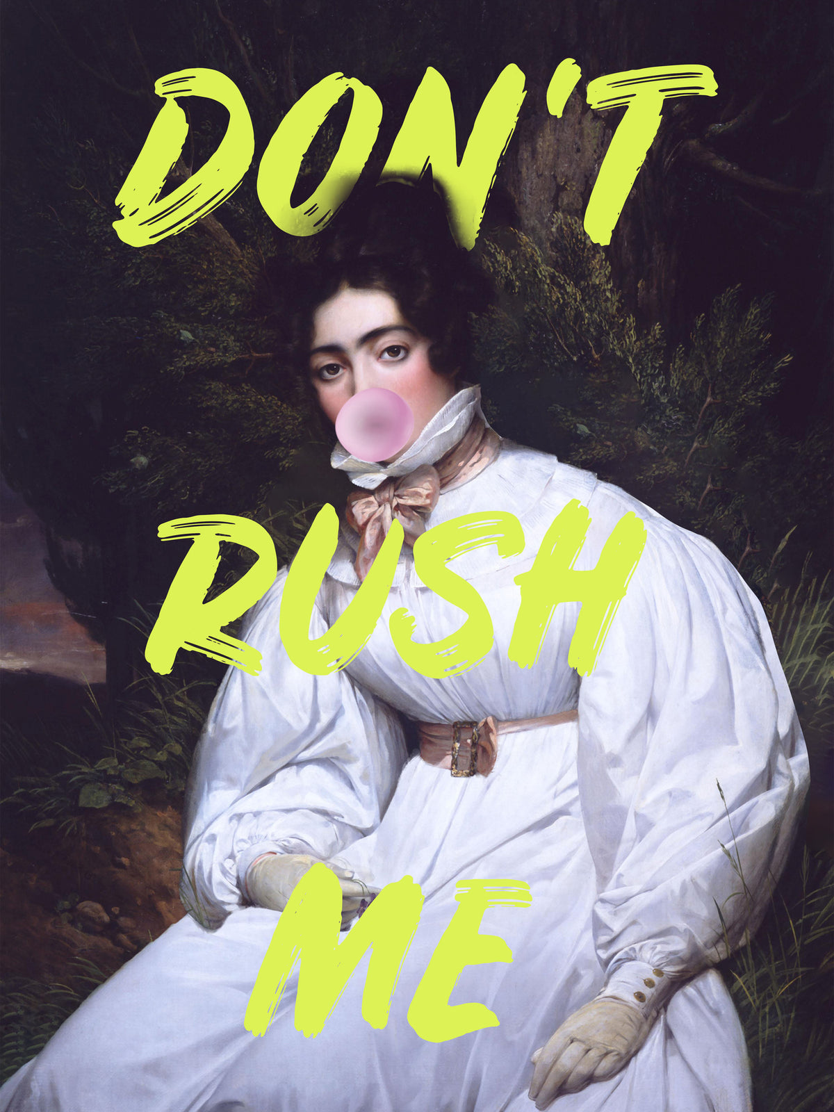 framedposter-print-dont-rush-me-bubble-gum-art