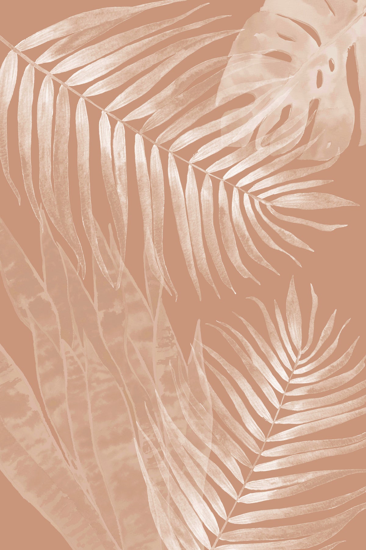 framedposter-print-tropical-leaves-in-blush