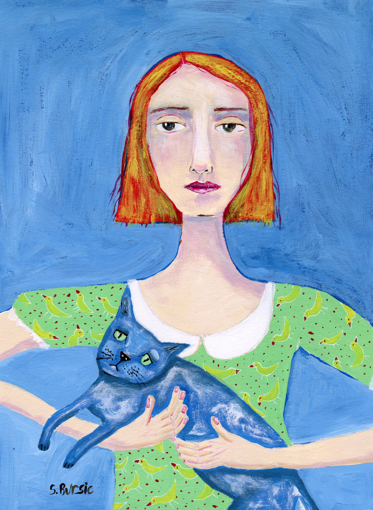 acrylic-print-lady-with-the-blue-cat