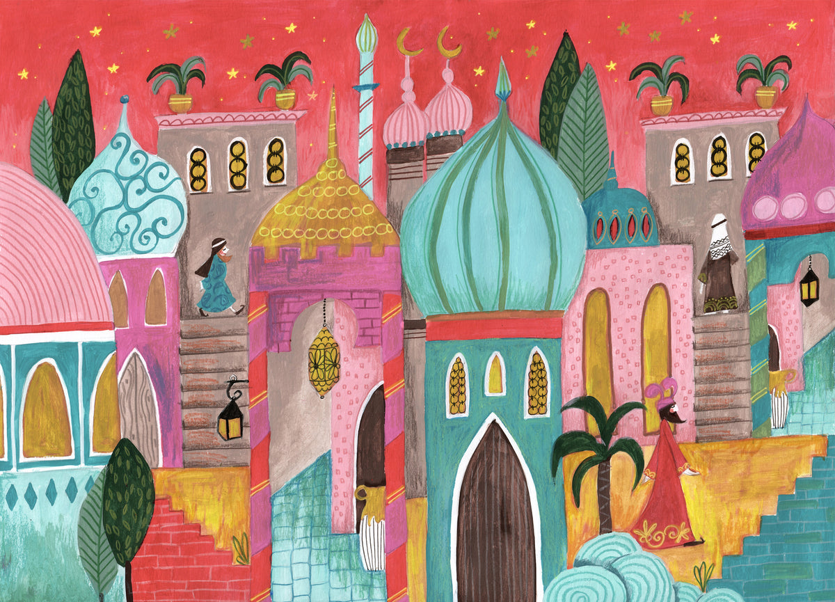 aluminium-print-pink-oriental-city-of-bethlehem