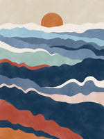framedposter-print-abstract-landscape-with-layered-waves