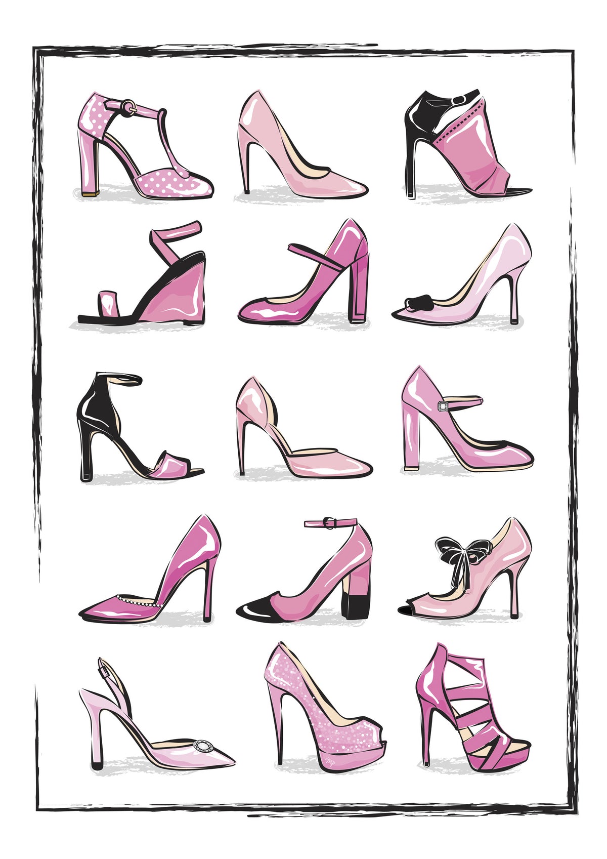 canvas-print-pink-heels-parade