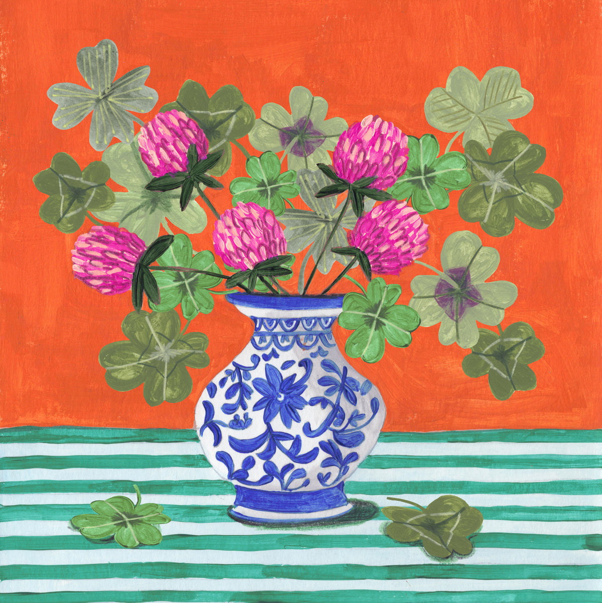 aluminium-print-clovers-and-pink-blossoms-2