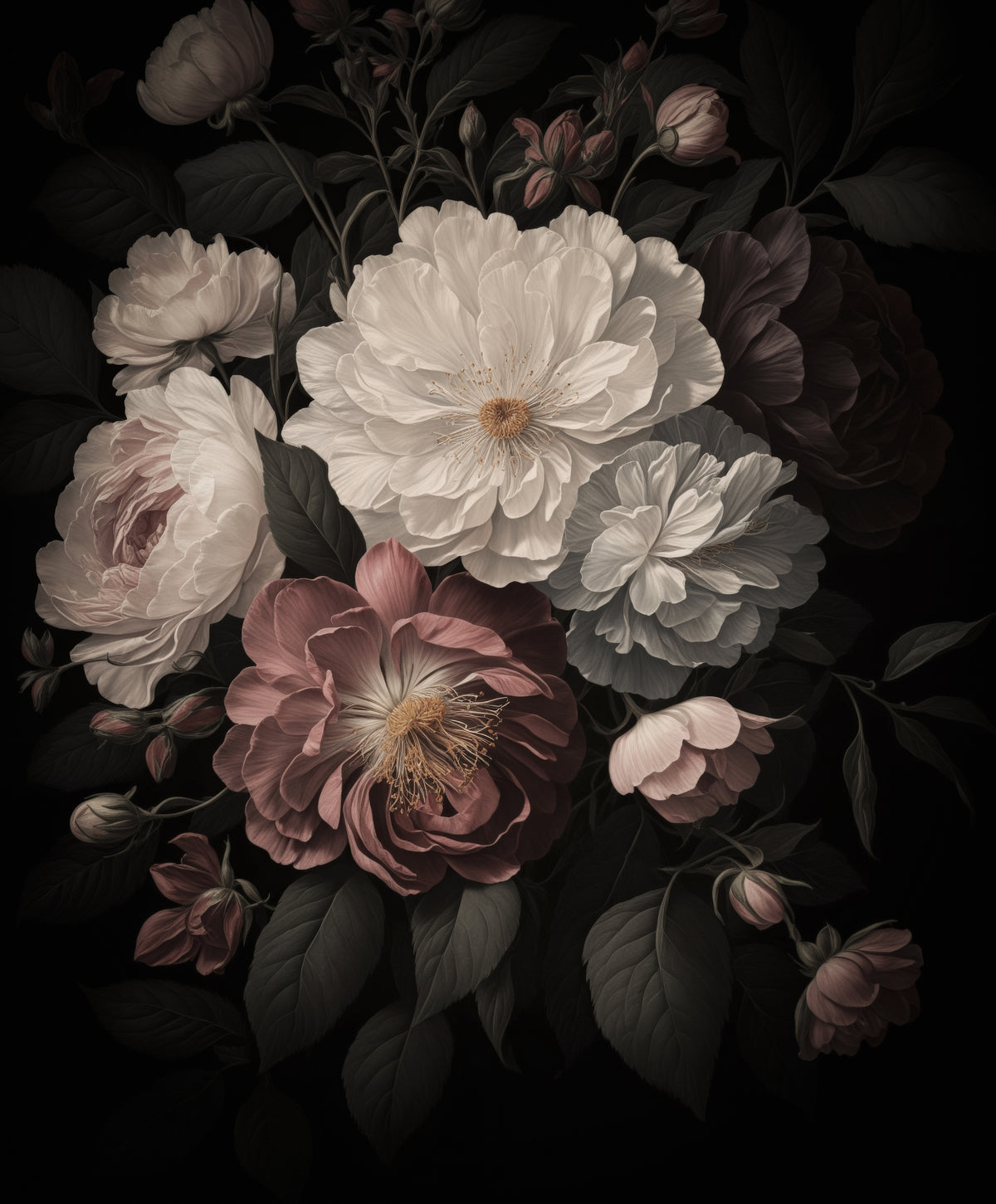 aluminium-print-midnight-garden-flowers