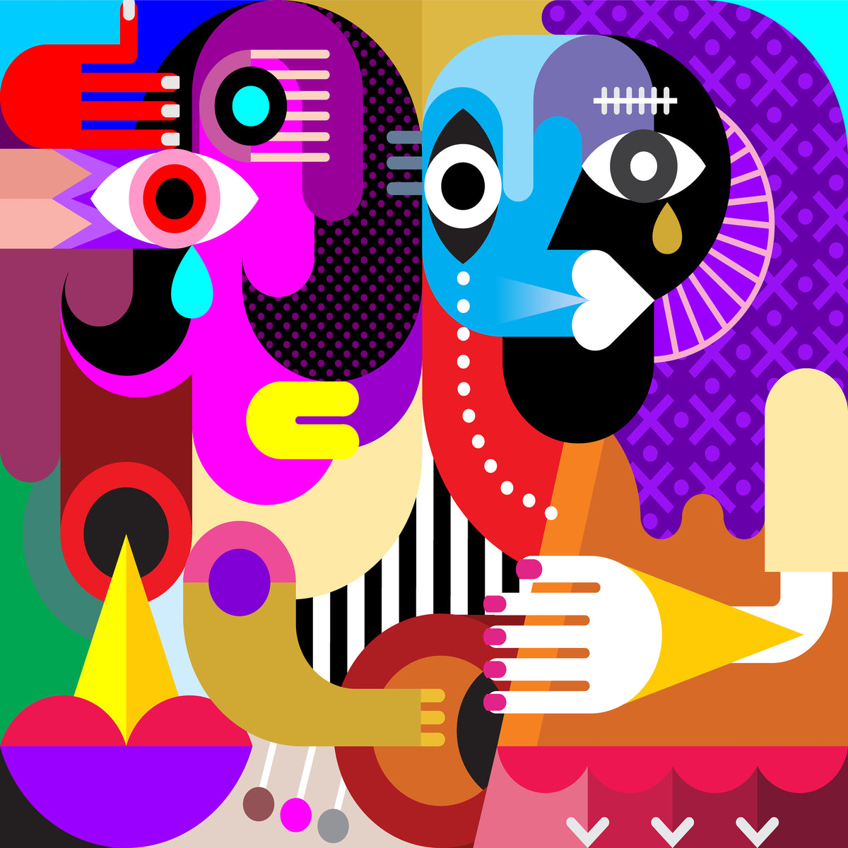 aluminium-print-modern-art-people