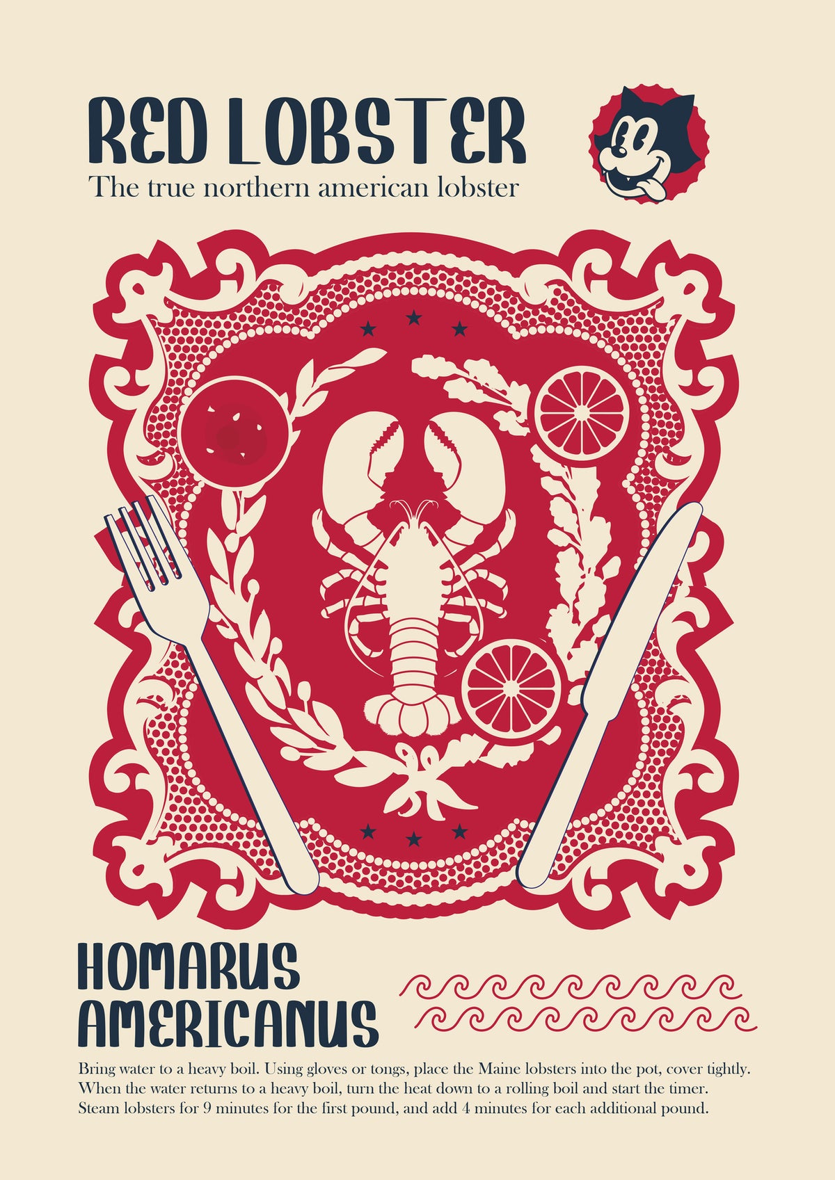 framedposter-print-lobster-retro-recipe-poster