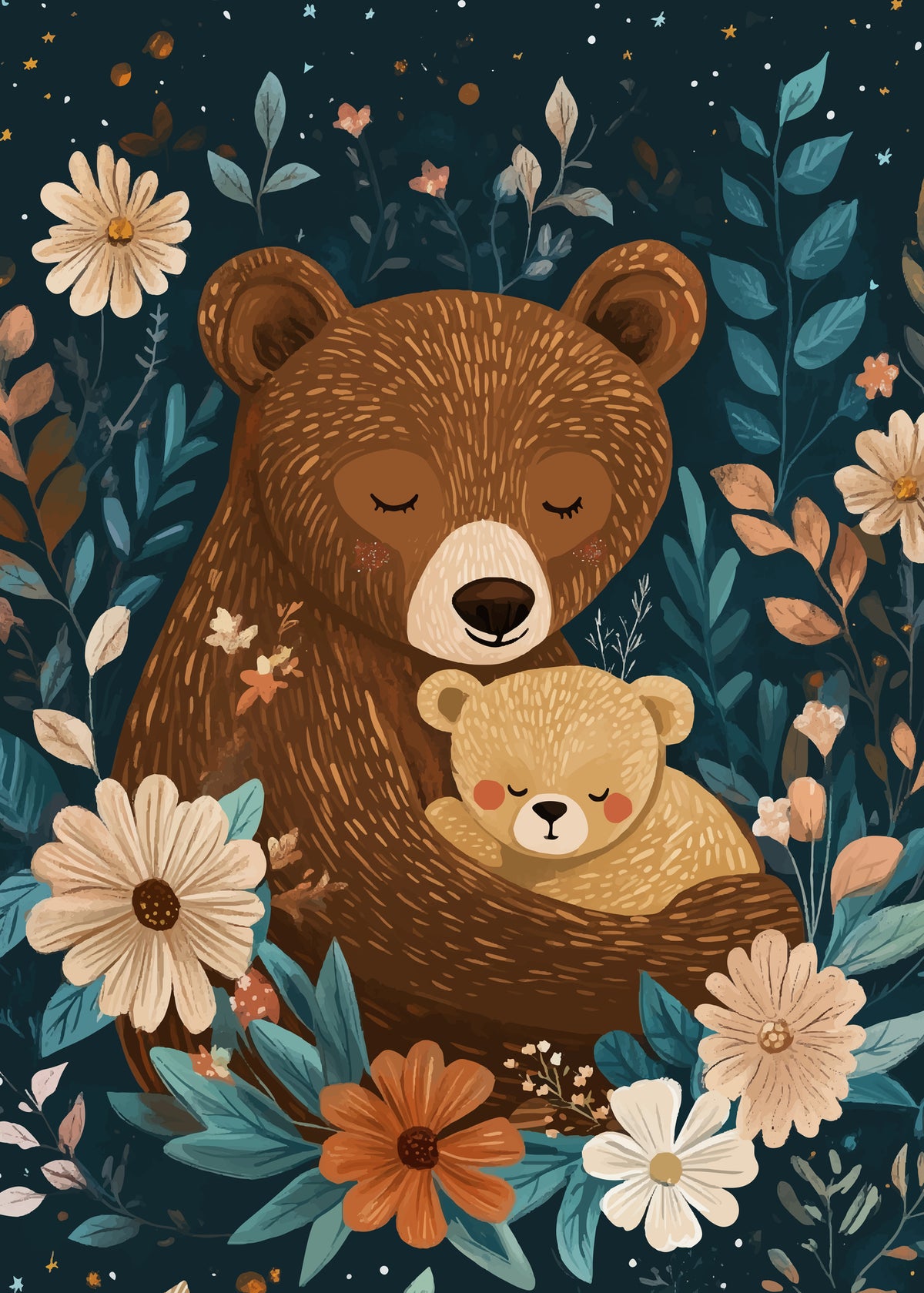 acrylic-print-mama-bear-with-cub