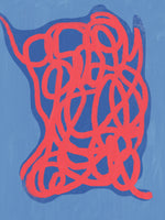 framedposter-print-red-tangled-line-pattern