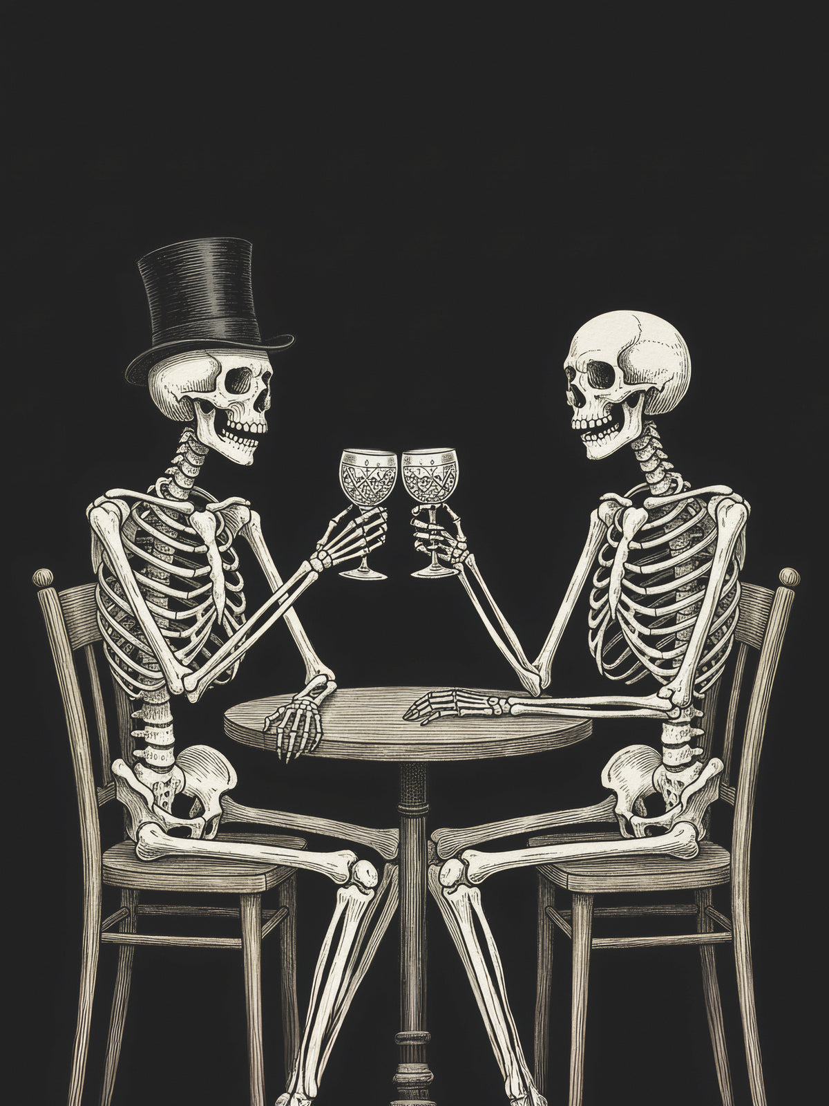 framedposter-print-celebrating-skeletons