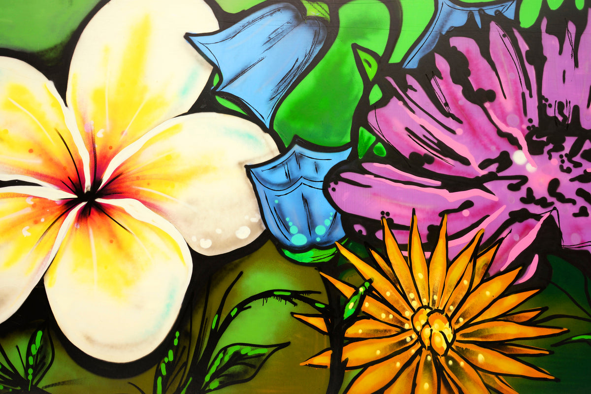 modern-3-piece-acrylic-print-graffiti-flowers