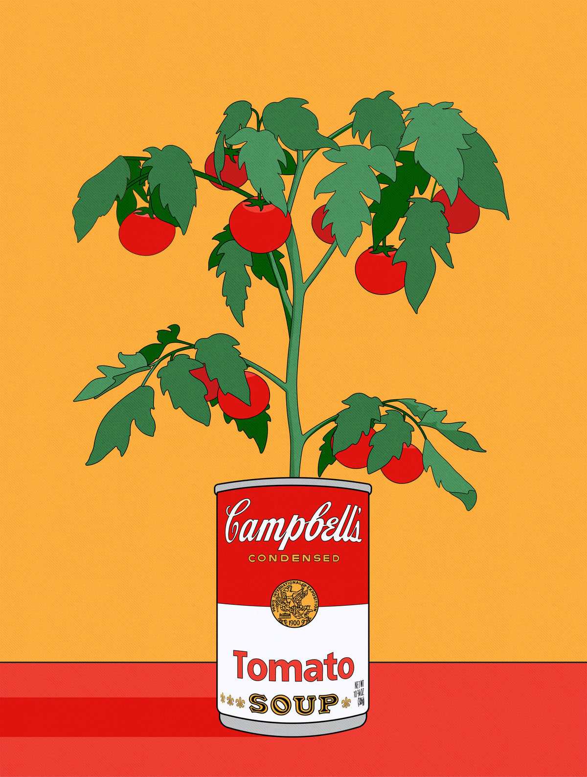 poster-print-campbells-soup-tomato-plant-retro-illustration