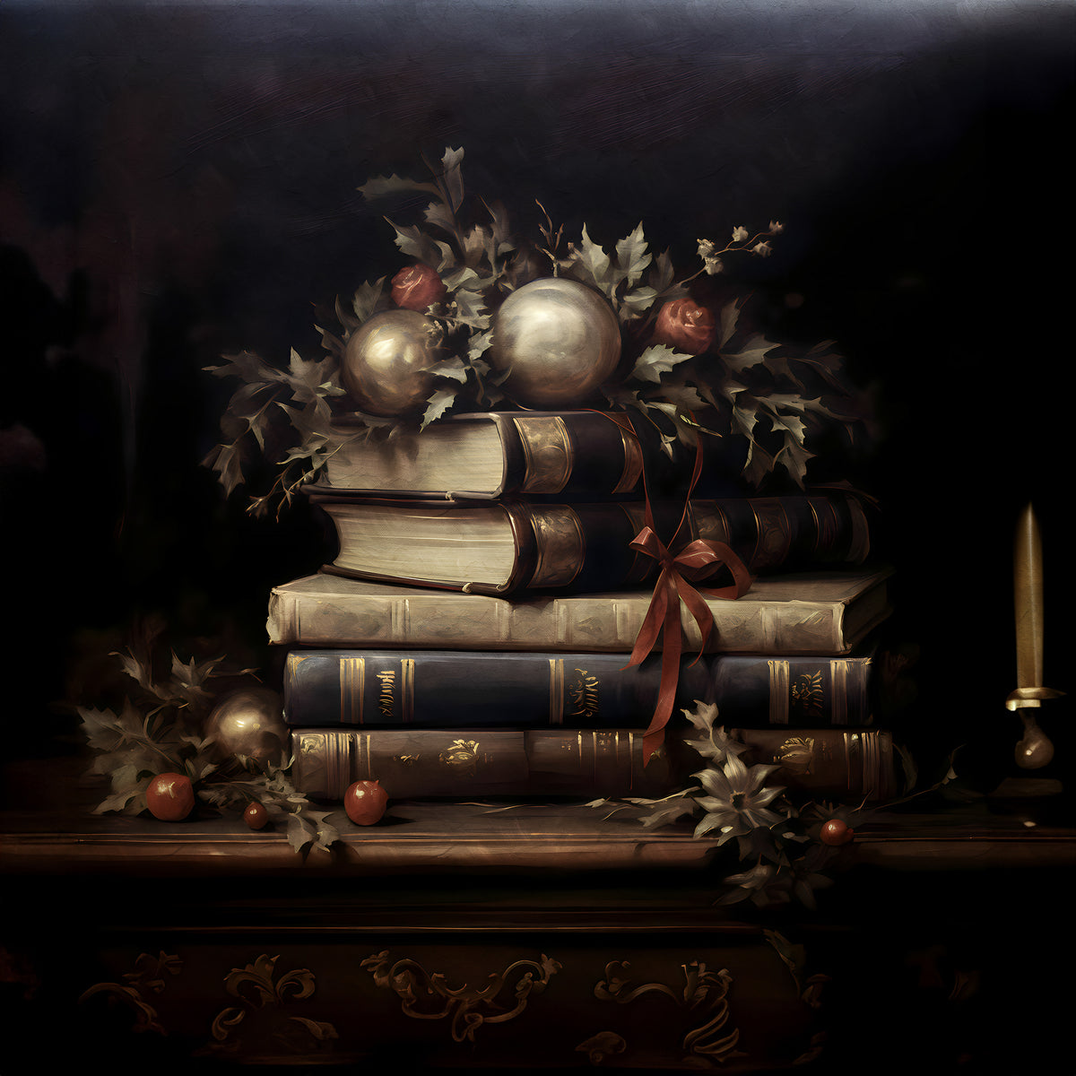 acrylic-print-festive-book-still-life