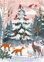 framedcanvas-print-animals-in-a-snowy-winter-forest