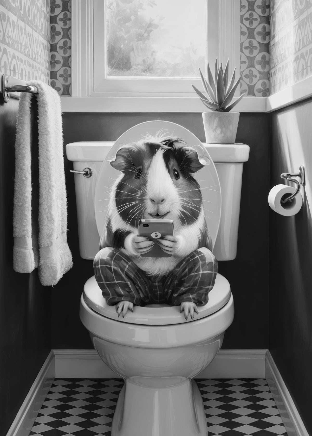 framedposter-print-bathroom-guinea-pig