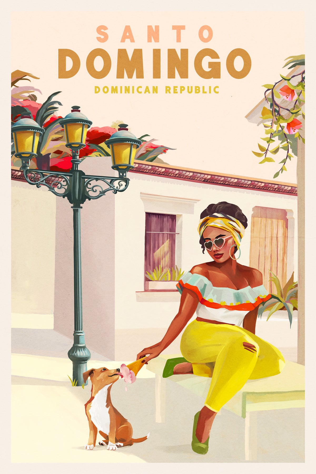 framedposter-print-santo-domingo-dominican-republic-woman-amp-dog