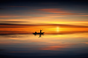 modern-3-piece-acrylic-print-boat-in-the-golden-light