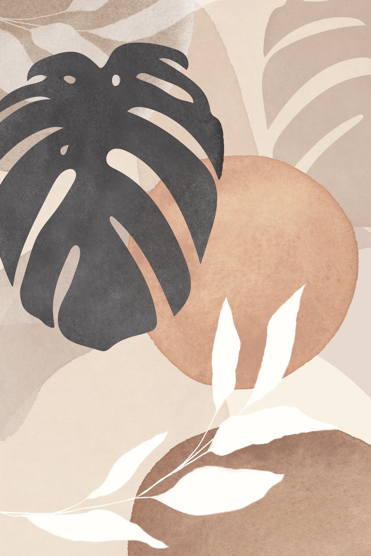 aluminium-print-tropical-monstera-composition