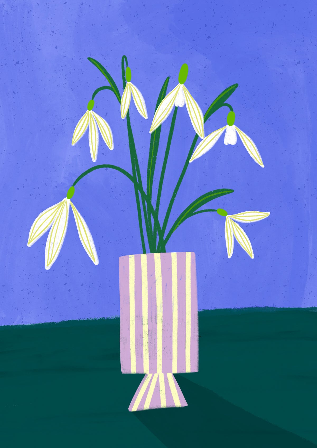 framedcanvas-print-snowdrops-in-stripes