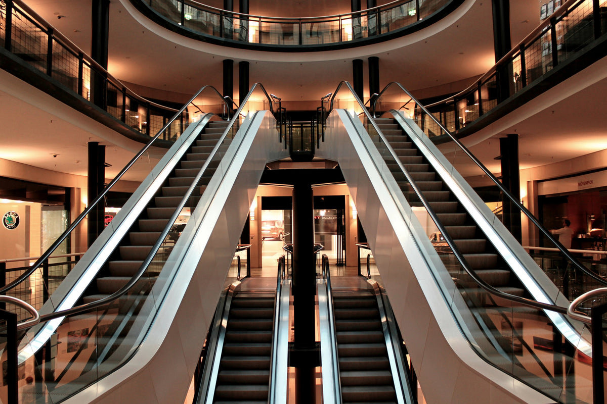 framedposter-print-escalator-in-shopping-mall