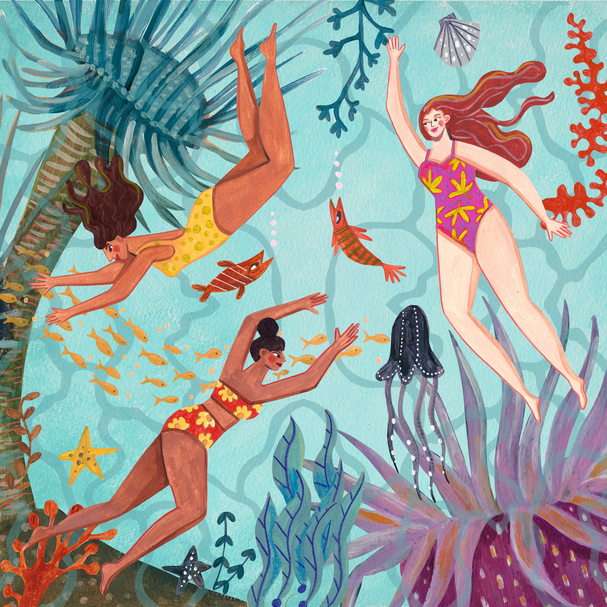 canvas-print-swimming-in-the-ocean