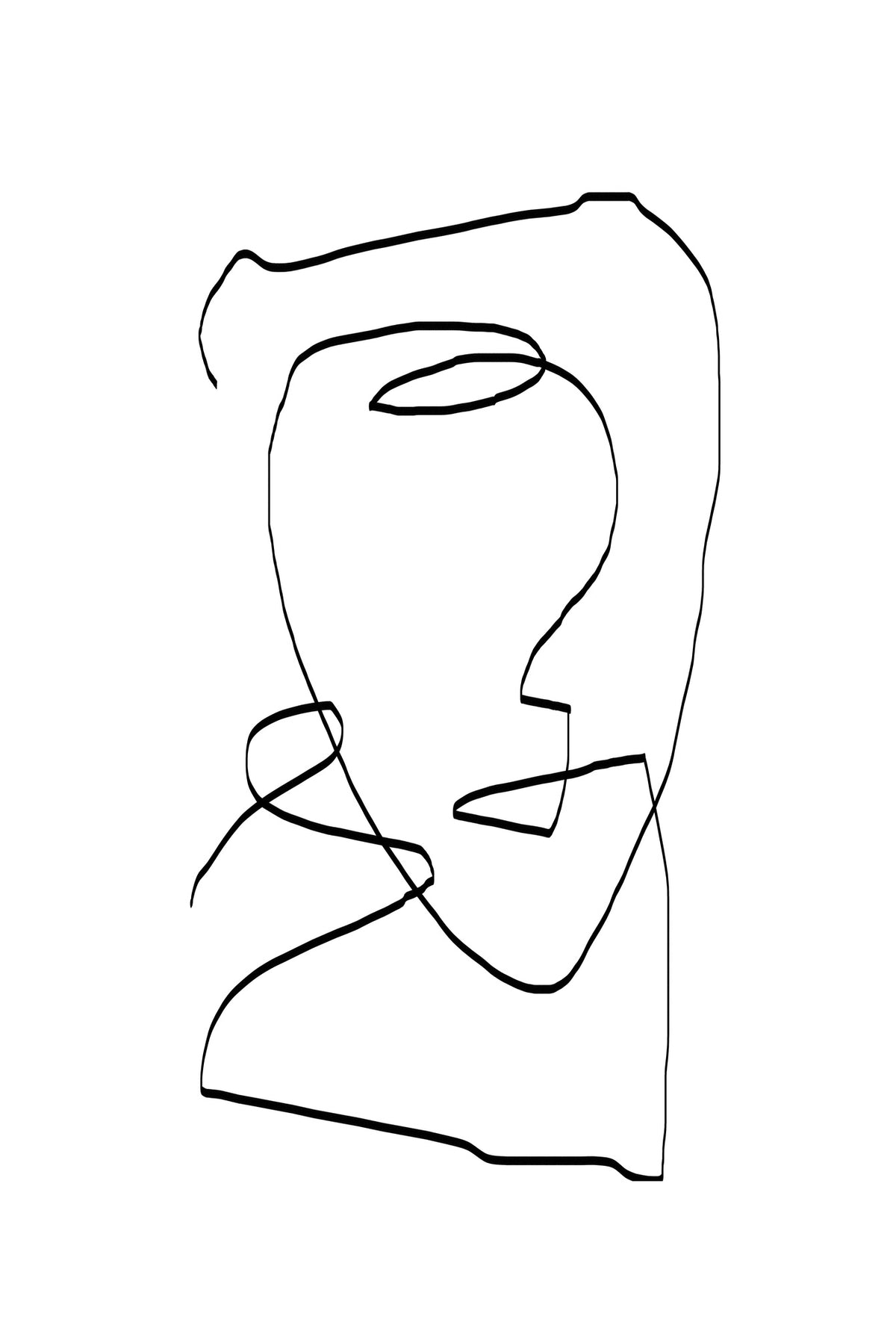 framedposter-print-whimsical-line-face