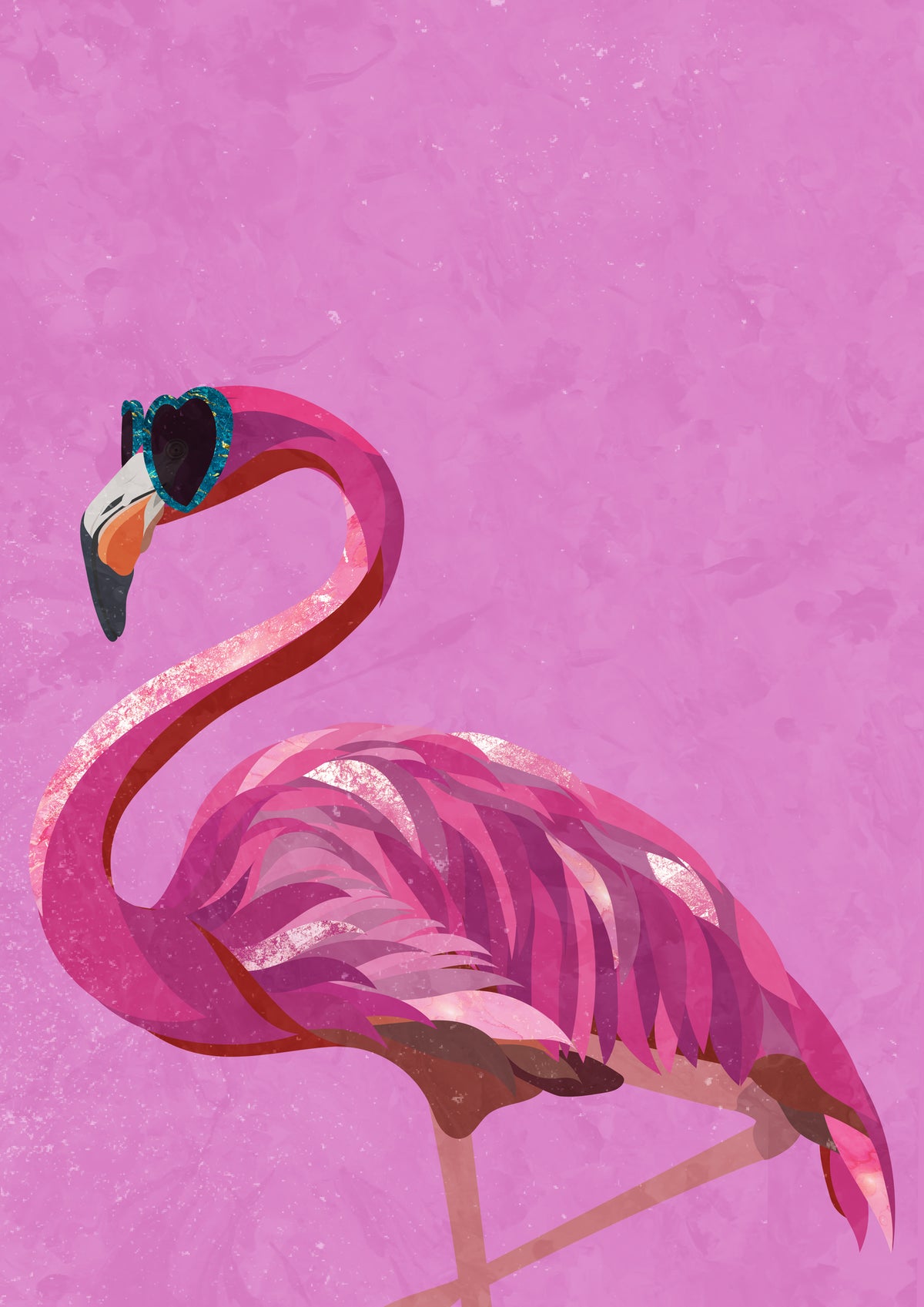 framedcanvas-print-magenta-metallic-flamingo
